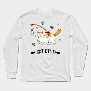 Fat Cats Diet Cat Lover Fun Long Sleeve T-Shirt